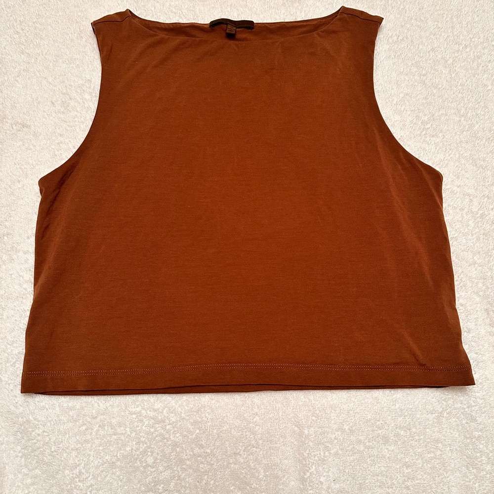 Splendid Brown Sleeveless Crop Tank Top